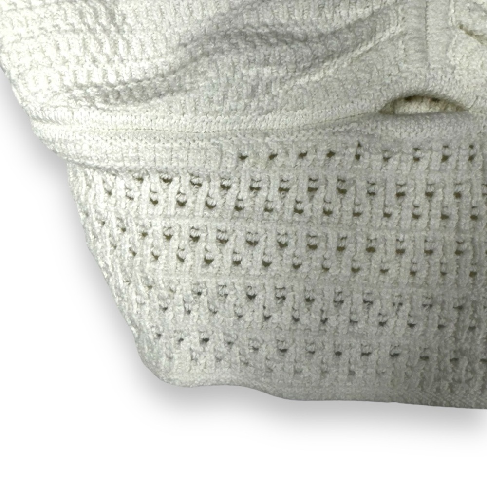 American Eagle Sweetheart Neckline Cinch Front Crochet Tube Top, White, Size XS - Picture 6 of 13